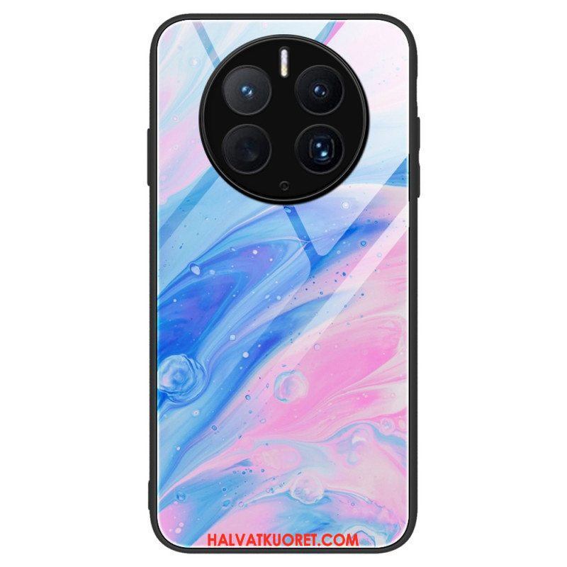 Case Huawei Mate 50 Pro Tyylikäs Marmorinen Karkaistu Lasi