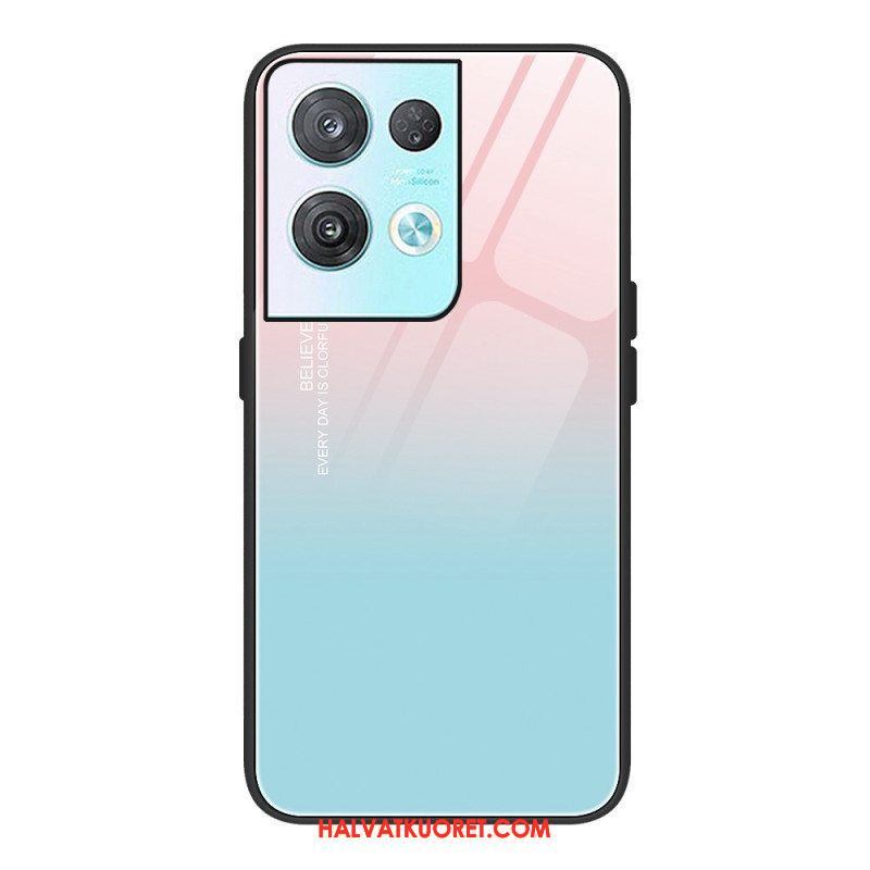 Case Oppo Reno 8 Gradientti Karkaistu Lasi