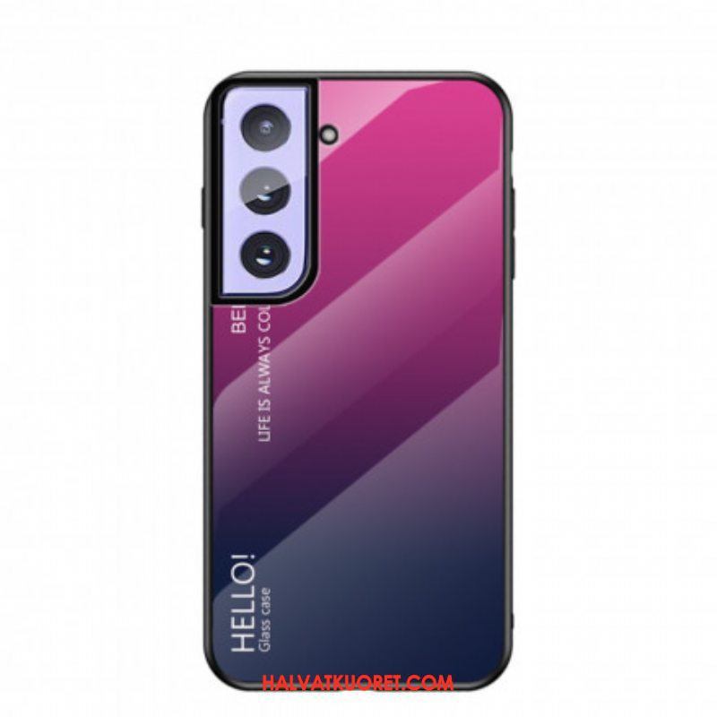 Case Samsung Galaxy S21 Plus 5G Karkaistu Lasi Hello