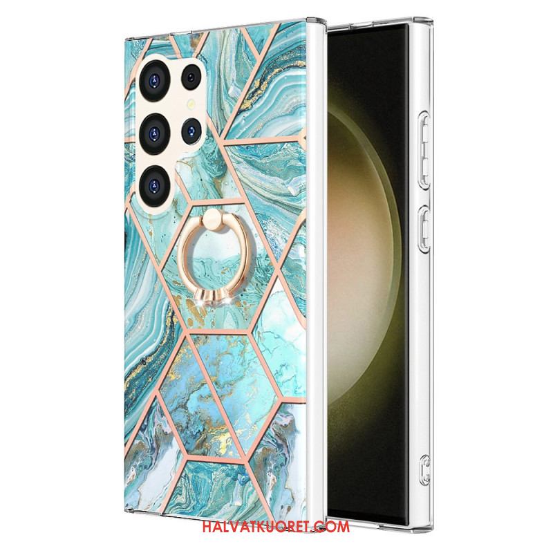 Case Samsung Galaxy S24 Ultra 5g Puhelinkuoret Marble Effect -tukirenkaalla