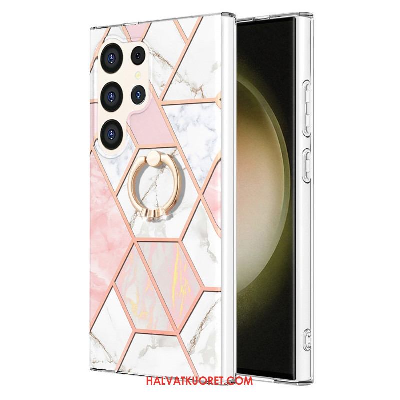 Case Samsung Galaxy S24 Ultra 5g Puhelinkuoret Marble Effect -tukirenkaalla