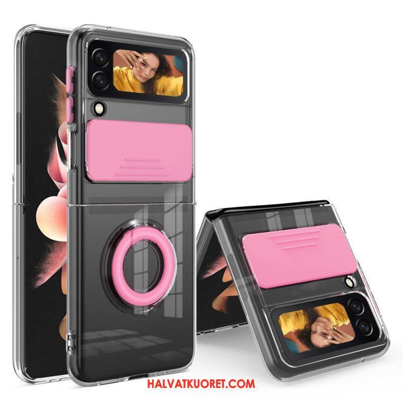 Case Samsung Galaxy Z Flip 3 5G Kotelot Flip Valokuvamoduulin Rengas Ja Kansi