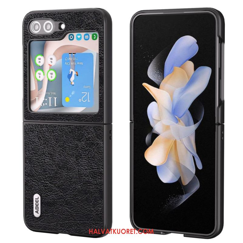 Case Samsung Galaxy Z Flip 5 Puhelinkuoret Abeel Vintage -nahkaefekti