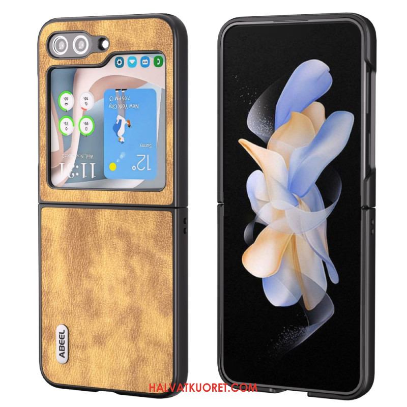 Case Samsung Galaxy Z Flip 5 Puhelinkuoret Abeel Vintage -nahkaefekti