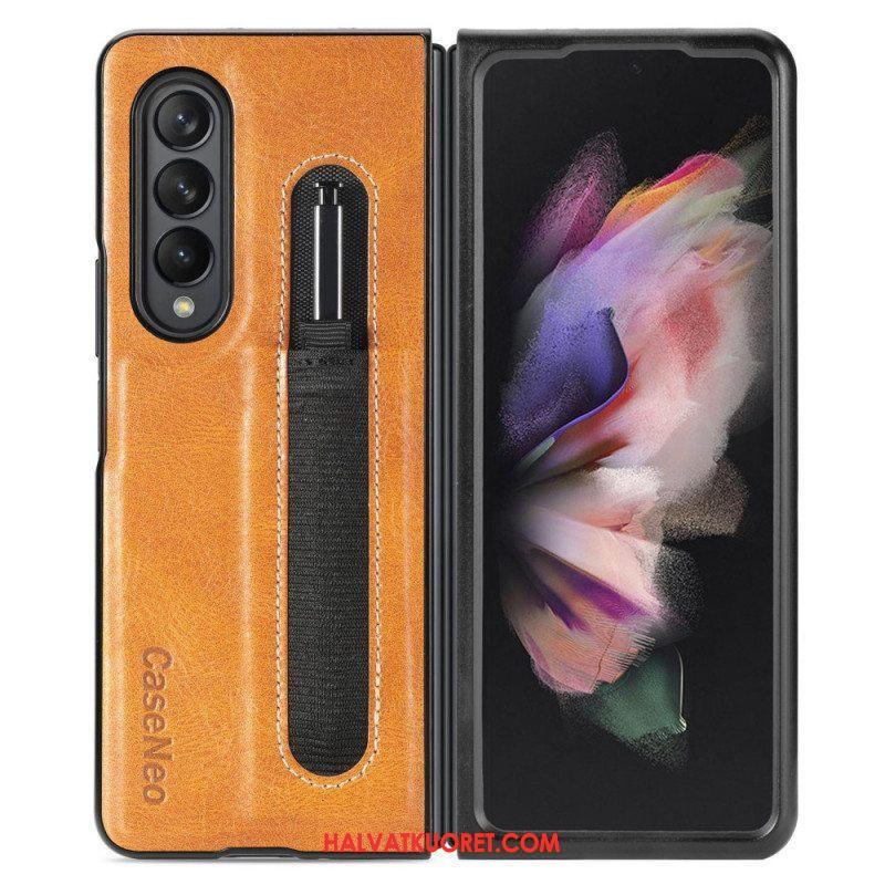 Case Samsung Galaxy Z Fold 3 5G Style Nahkainen Kynäteline Caseneo