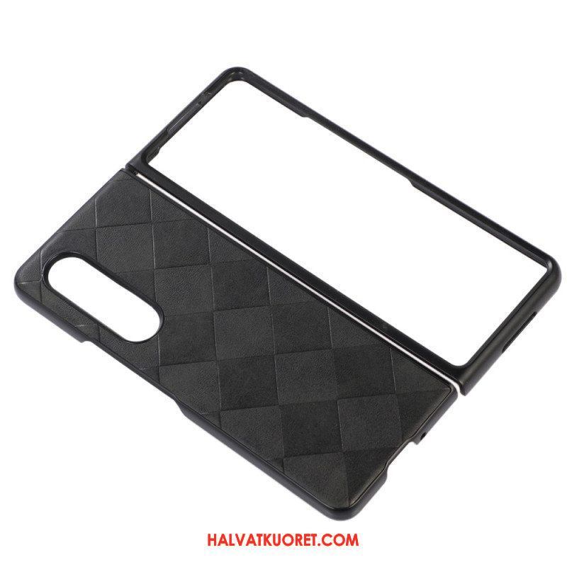 Case Samsung Galaxy Z Fold 4 Keinonahkainen Ruutukuvio