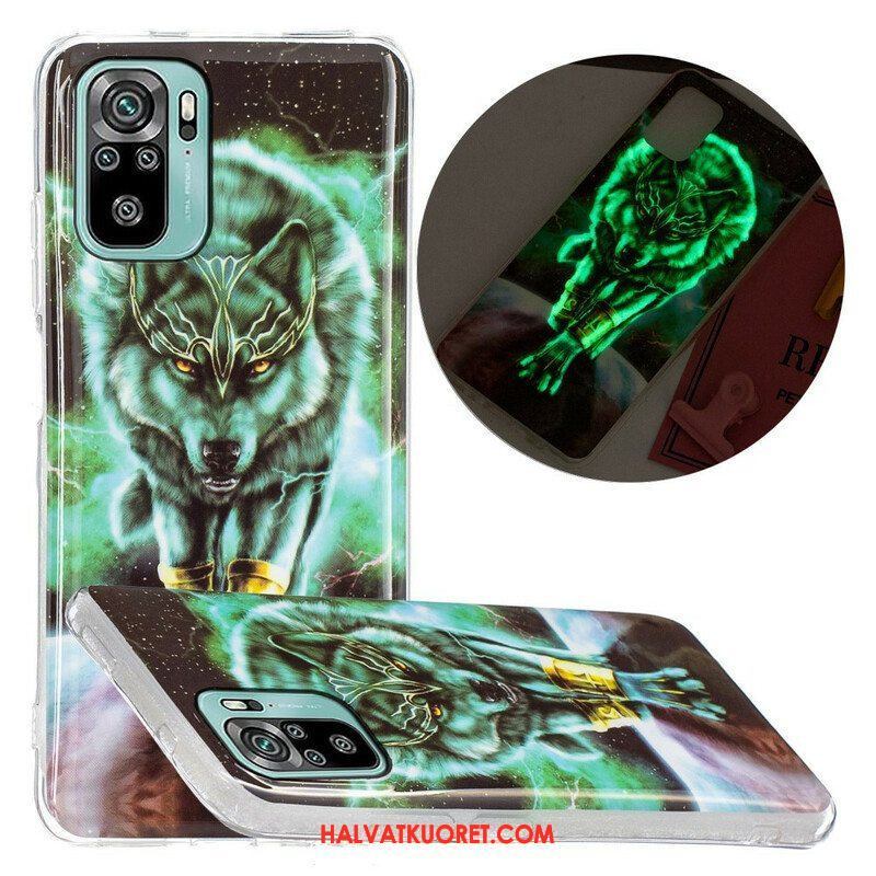 Case Xiaomi Redmi Note 10 / 10S Fluorescent Wolf -sarja