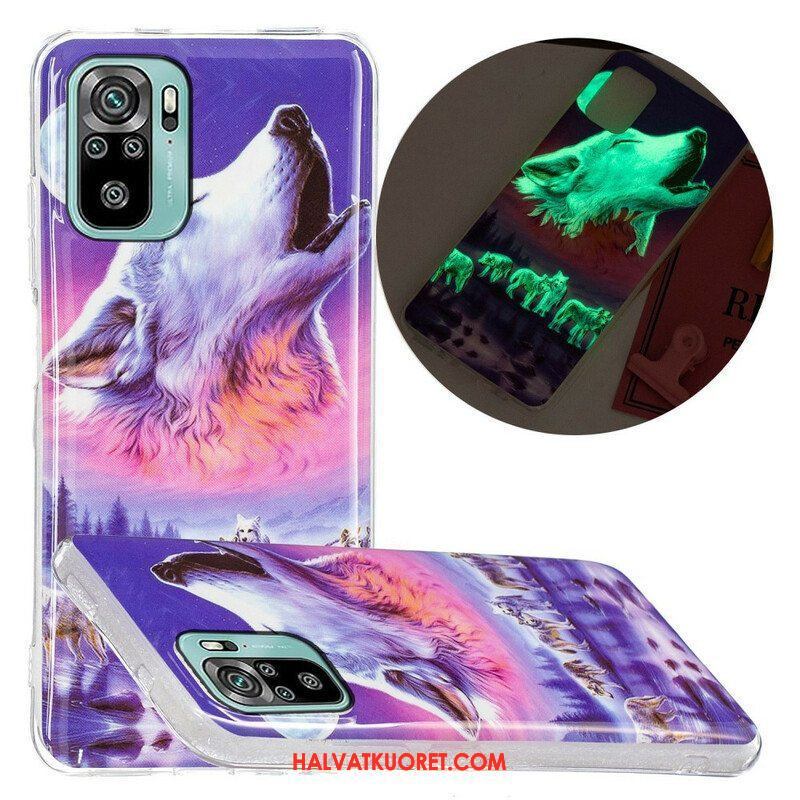 Case Xiaomi Redmi Note 10 / 10S Fluorescent Wolf -sarja