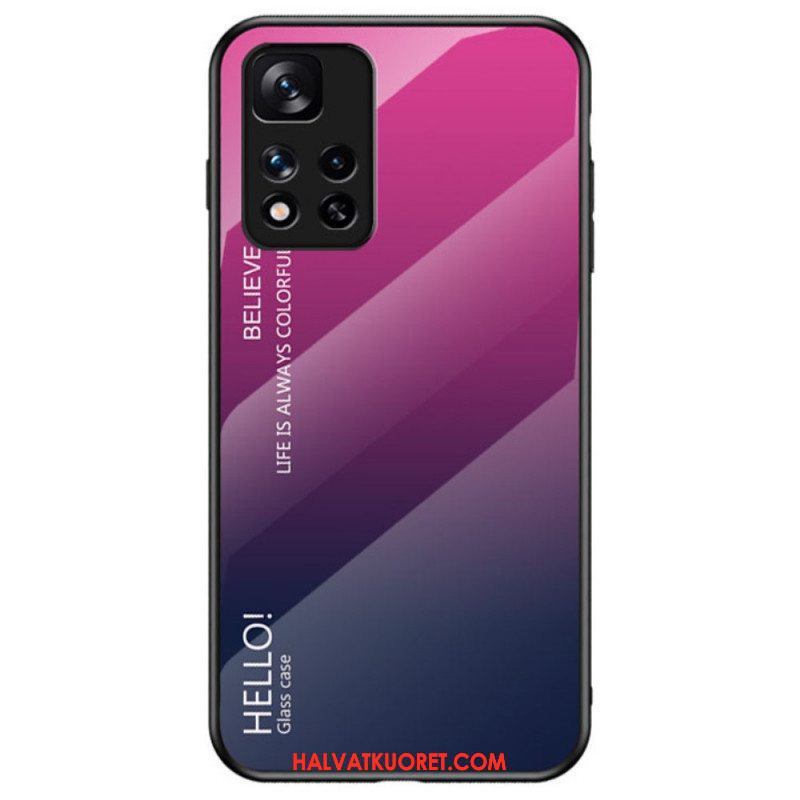 Case Xiaomi Redmi Note 11 Pro Plus 5G Karkaistu Lasi Hello