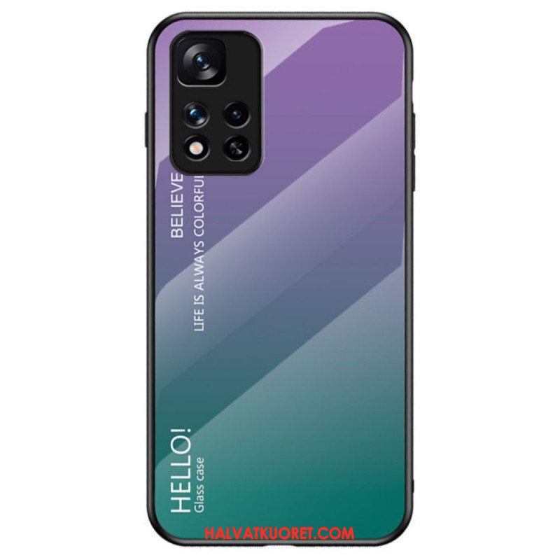 Case Xiaomi Redmi Note 11 Pro Plus 5G Karkaistu Lasi Hello