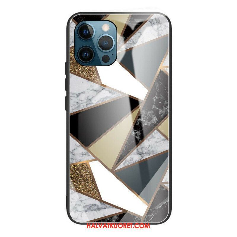 Case iPhone 13 Pro Geometria Marmori Karkaistu Lasi