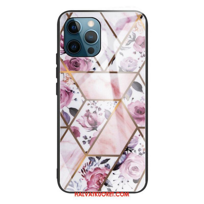 Case iPhone 13 Pro Max Geometria Marmori Karkaistu Lasi