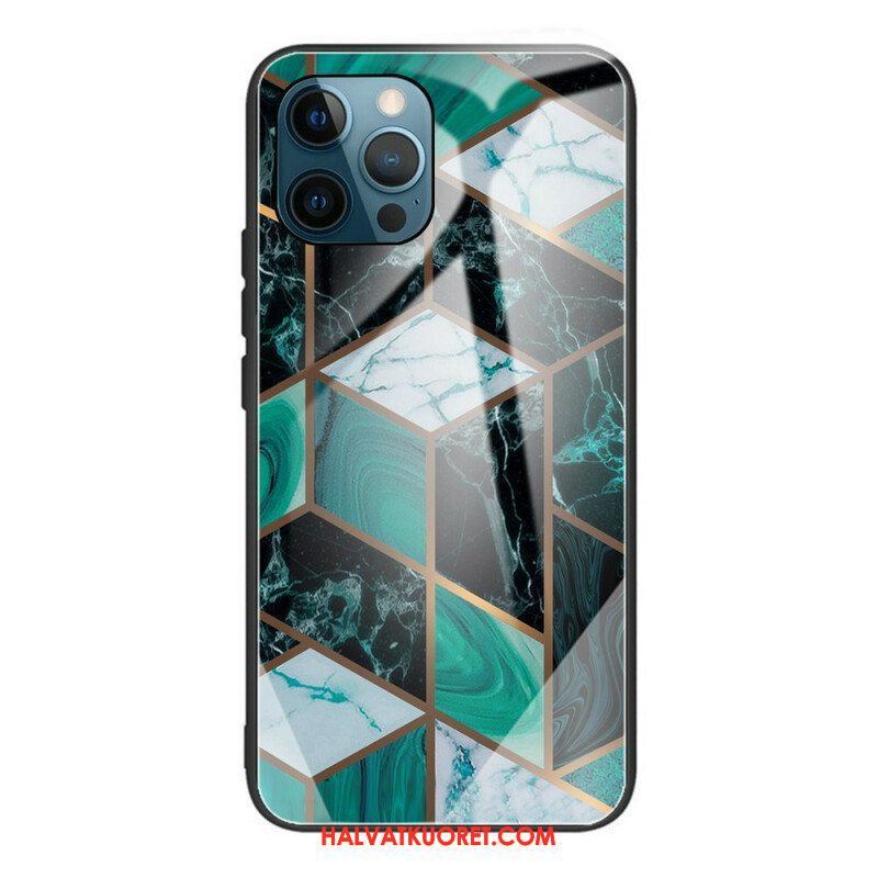 Case iPhone 13 Pro Max Geometria Marmori Karkaistu Lasi