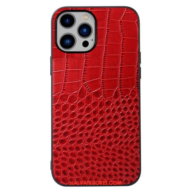 Case iPhone 14 Plus Aito Crocodile Texture -nahka