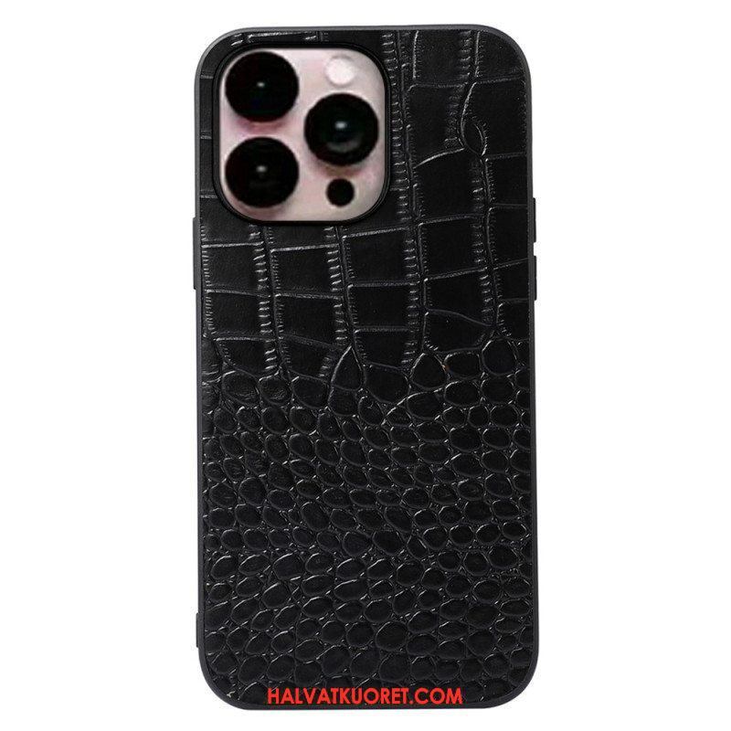 Case iPhone 14 Pro Max Aito Crocodile Texture -nahka