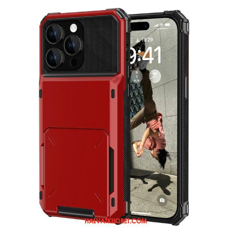 Case iPhone 15 Flip Style -korttipidike