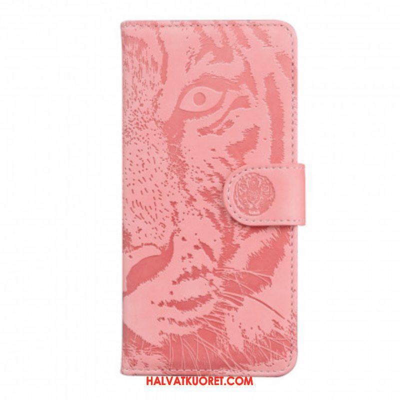 Flip Case Samsung Galaxy A52 4G / A52 5G / A52s 5G Tiger-kasvoprintti