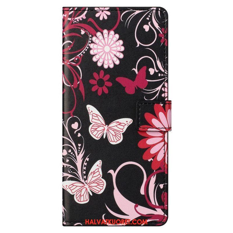 Flip Case Samsung Galaxy M23 5G Perhoset Perhoset