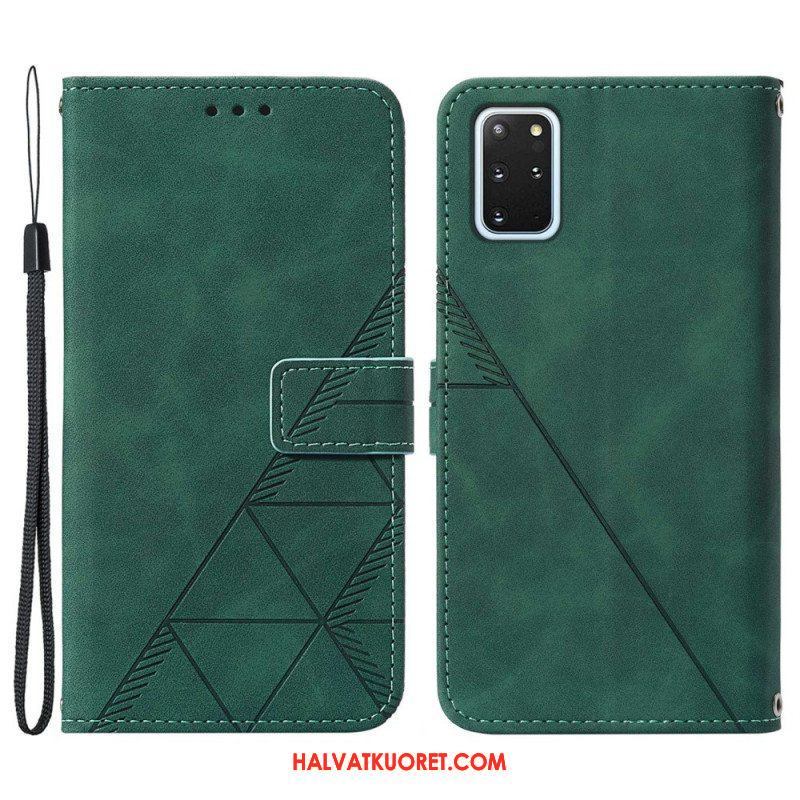 Flip Case Samsung Galaxy S20 Plus / S20 Plus 5G Pyramid-nahkaefekti