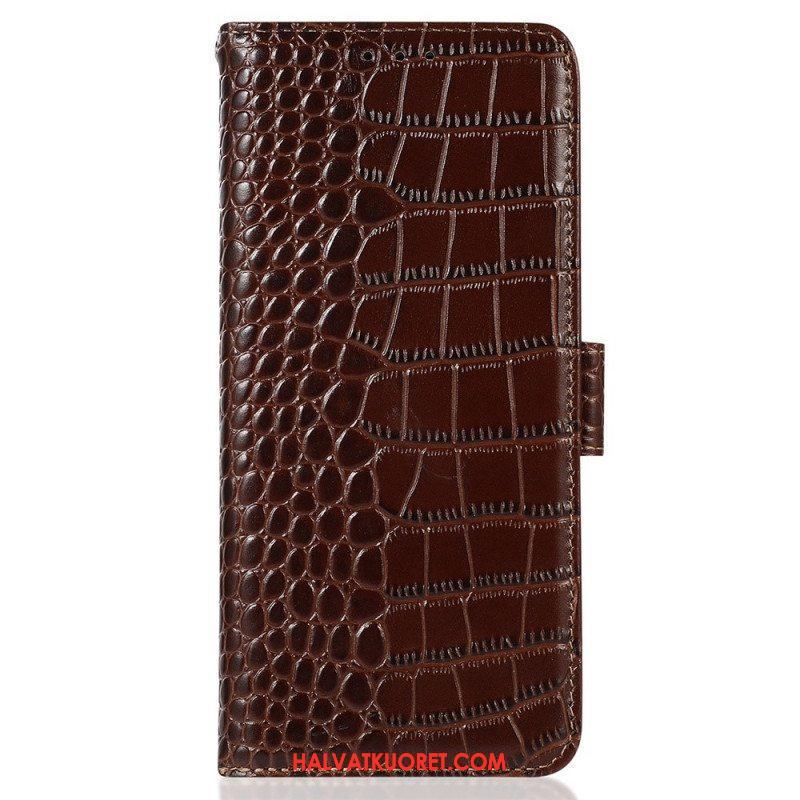 Flip Case Sony Xperia 5 IV Crocodile Style Rfid