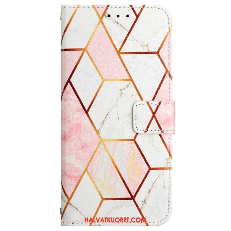 Flip Case Xiaomi 12 / 12X Suojaketju Kuori Strip Marble