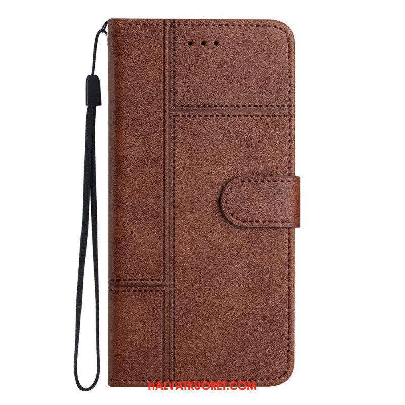 Flip Case Xiaomi 12 Lite Suojaketju Kuori Strappy Business Style