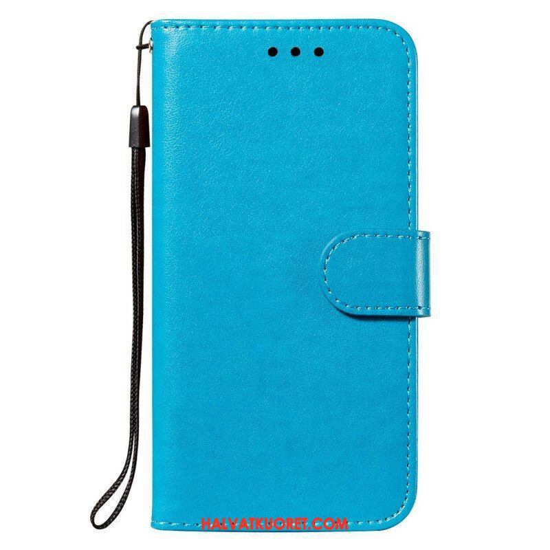 Flip Case Xiaomi Redmi Note 10 5G Nahkainen Muotoilu Hihnalla