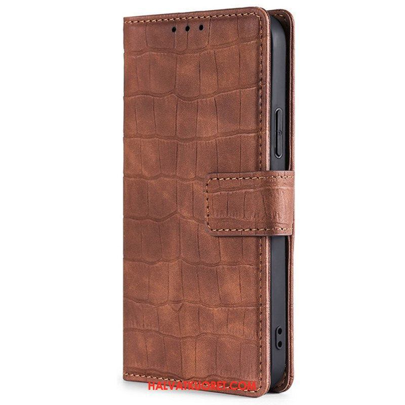 Flip Case Xiaomi Redmi Note 11 Pro / 11 Pro 5G Ihokosketuskrokotiili