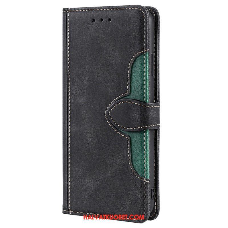 Flip Case Xiaomi Redmi Note 11 Pro / 11 Pro 5G Keinonahka Bicolor Tyylikäs