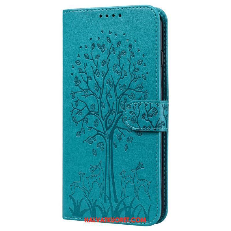 Flip Case Xiaomi Redmi Note 11 Pro / 11 Pro 5G Puu Ja Hirvi