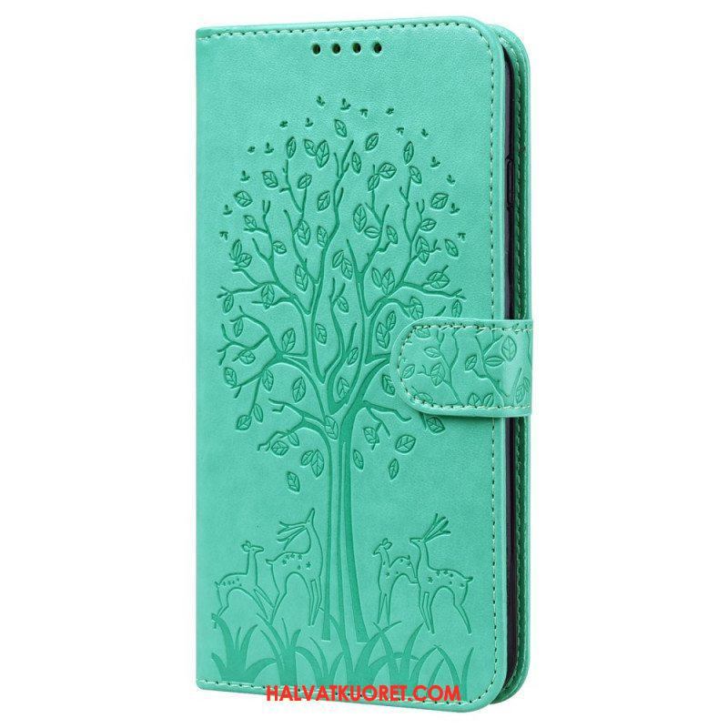 Flip Case Xiaomi Redmi Note 11 Pro / 11 Pro 5G Puu Ja Hirvi