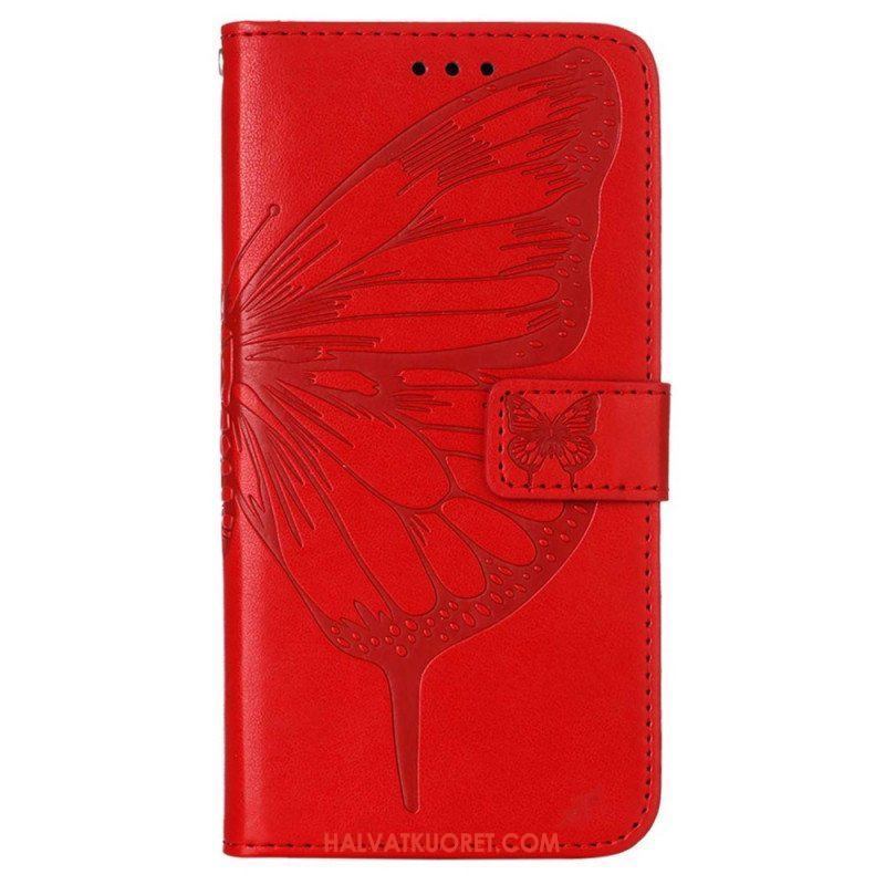 Flip Case Xiaomi Redmi Note 11 Pro Plus 5G Butterfly Design Kaulanauhalla