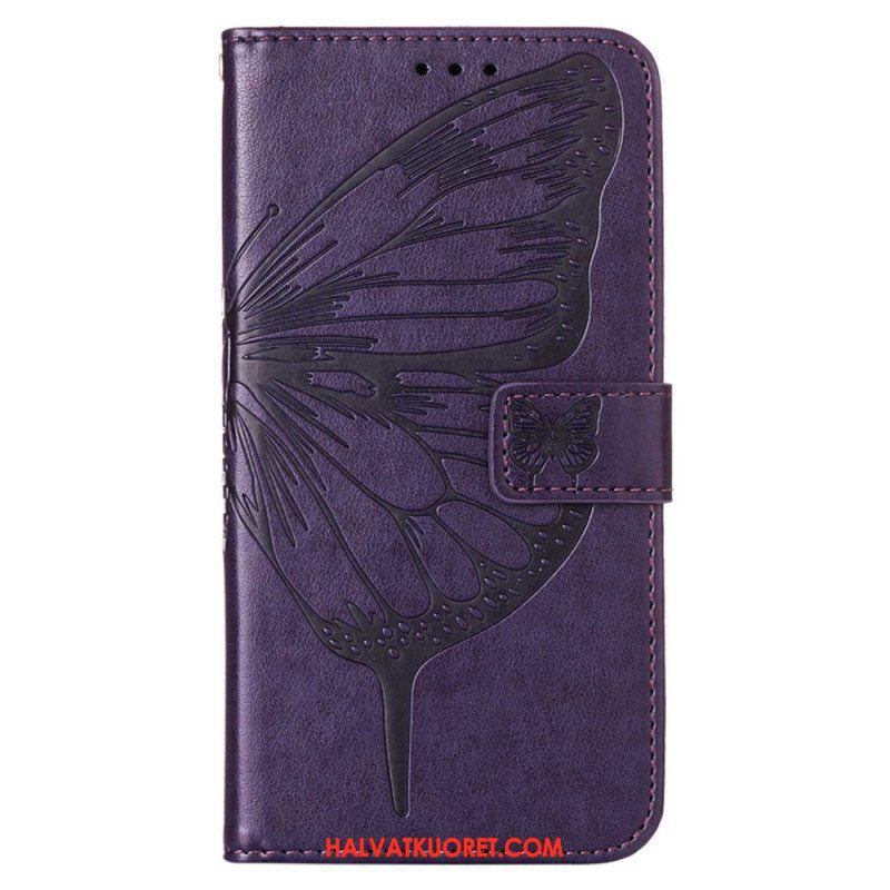 Flip Case Xiaomi Redmi Note 11 Pro Plus 5G Butterfly Design Kaulanauhalla