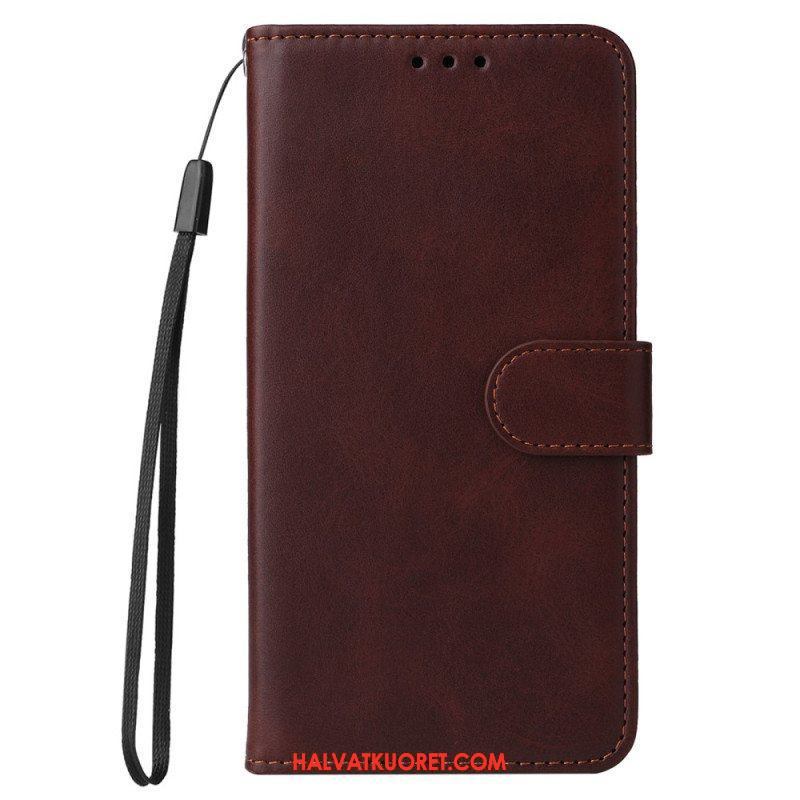 Flip Case Xiaomi Redmi Note 12 Pro Plus Suojaketju Kuori Tavallinen Hihnalla