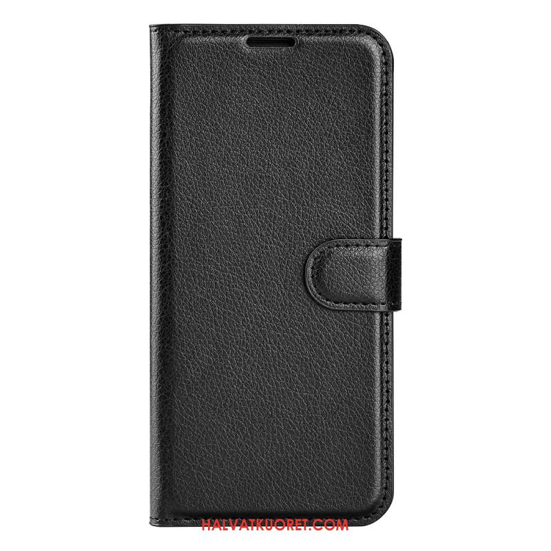 Kotelot Oneplus 12 5g Classic Litchi Faux Leather Suojakuori