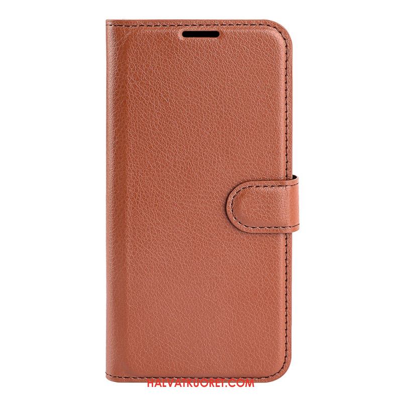 Kotelot Oneplus 12 5g Classic Litchi Faux Leather Suojakuori