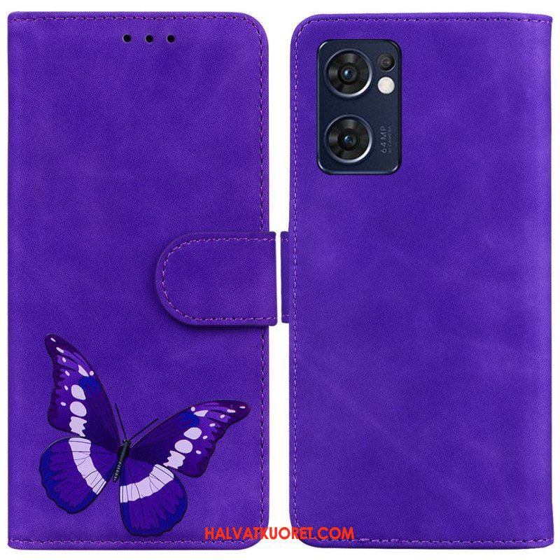 Kotelot Oppo Find X5 Lite Skin Touch Butterfly