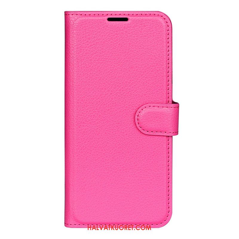 Kotelot Oppo Reno 12 Pro 5g Classic Litchi Faux Leather Suojakuori