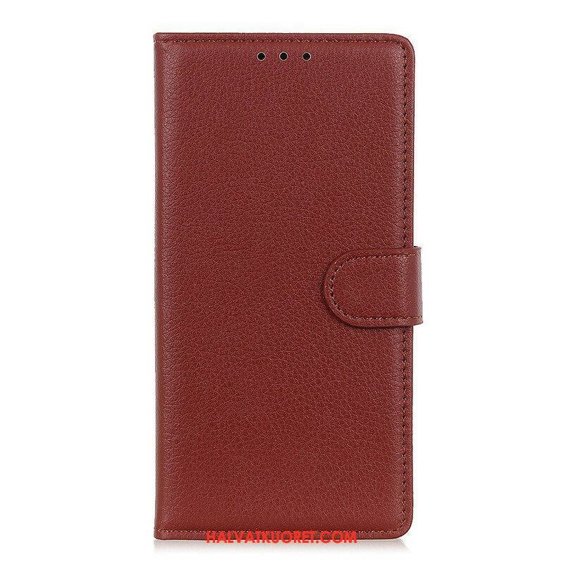 Kotelot Samsung Galaxy S21 5G Perinteinen Litchi Faux Leather