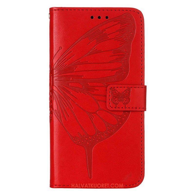 Kotelot Xiaomi 12 Lite Butterfly Design Kaulanauhalla