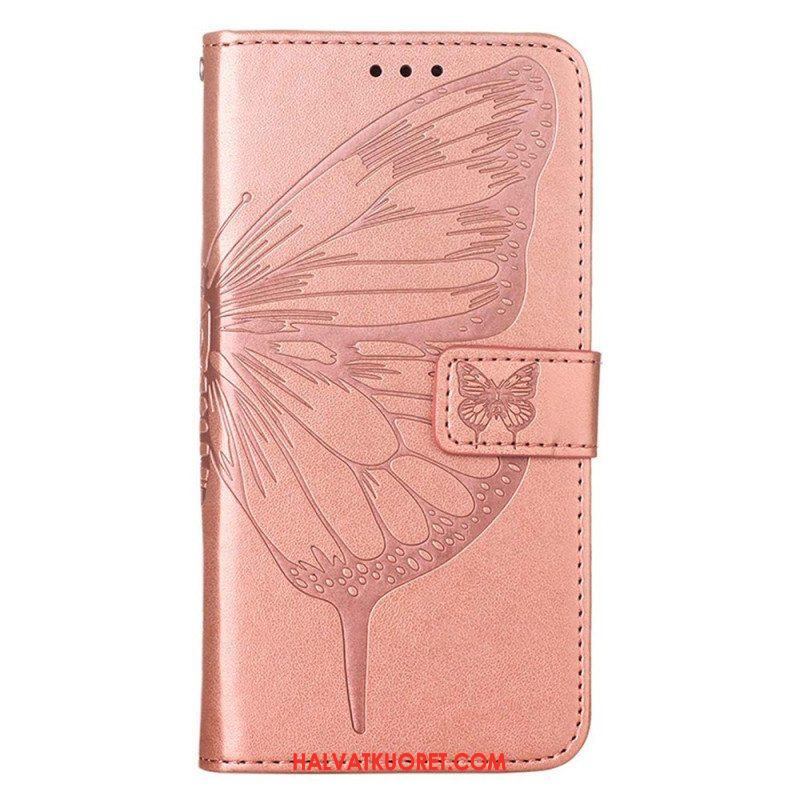 Kotelot Xiaomi 12 Lite Butterfly Design Kaulanauhalla