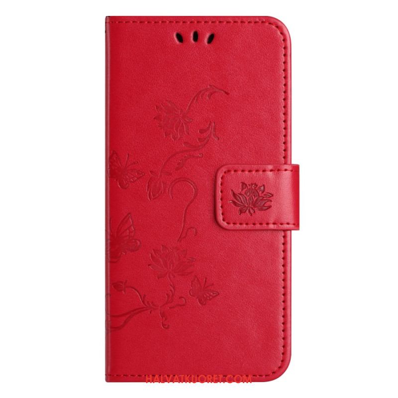 Kotelot Xiaomi Redmi Note 13 5g Strap Flowers Suojakuori