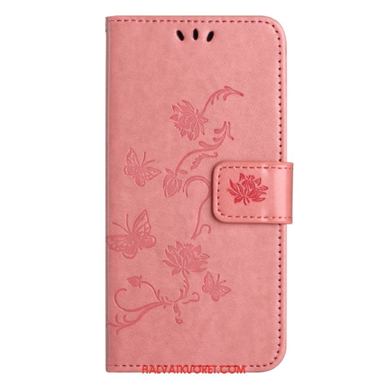 Kotelot Xiaomi Redmi Note 13 5g Strap Flowers Suojakuori