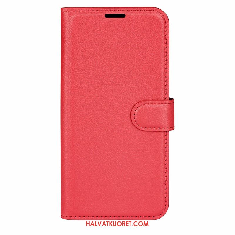 Kotelot Xiaomi Redmi Note 13 Pro Plus 5g Classic Litchi Faux Leather Suojakuori