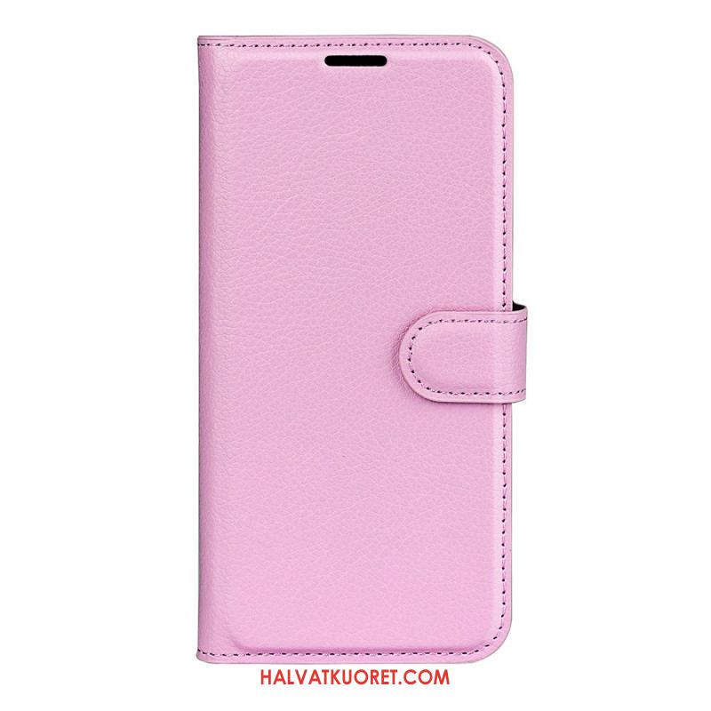 Kotelot Xiaomi Redmi Note 13 Pro Plus 5g Classic Litchi Faux Leather Suojakuori