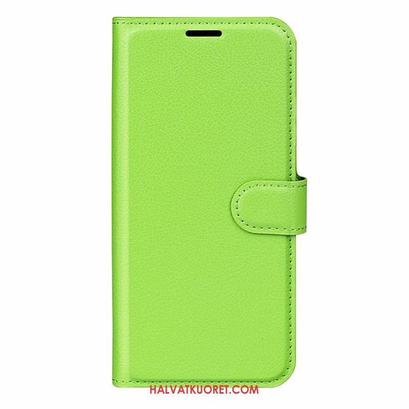 Kotelot Xiaomi Redmi Note 13 Pro Plus 5g Classic Litchi Faux Leather Suojakuori