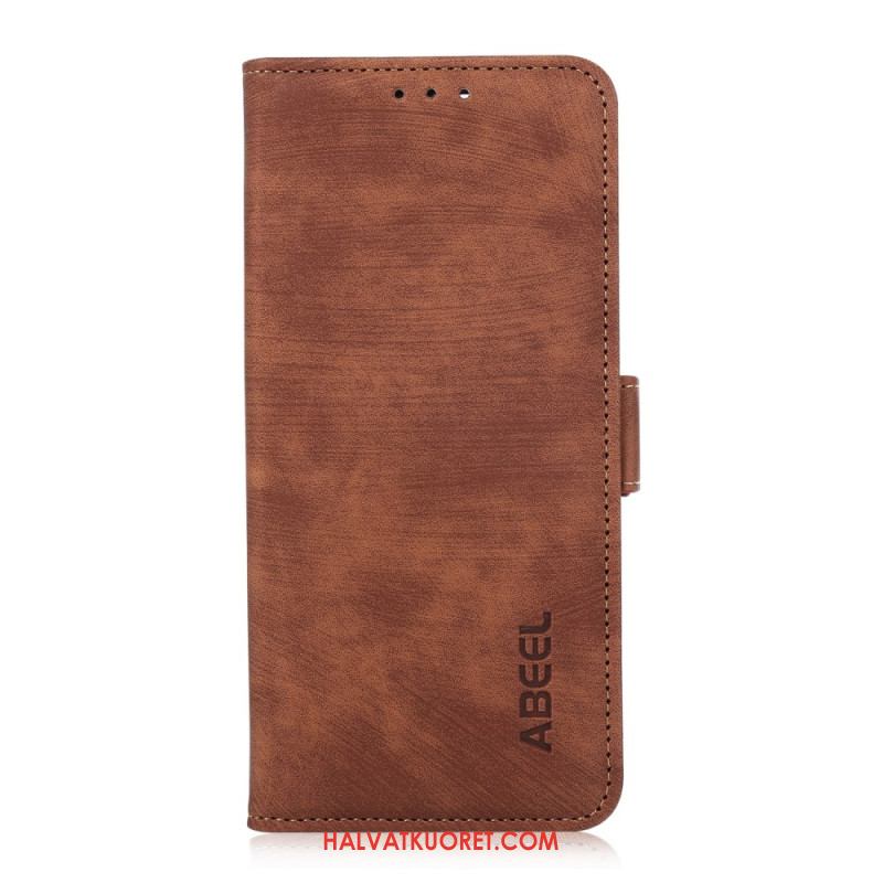 Kotelot iPhone 16 Abeel Vintage Faux Leather Suojakuori