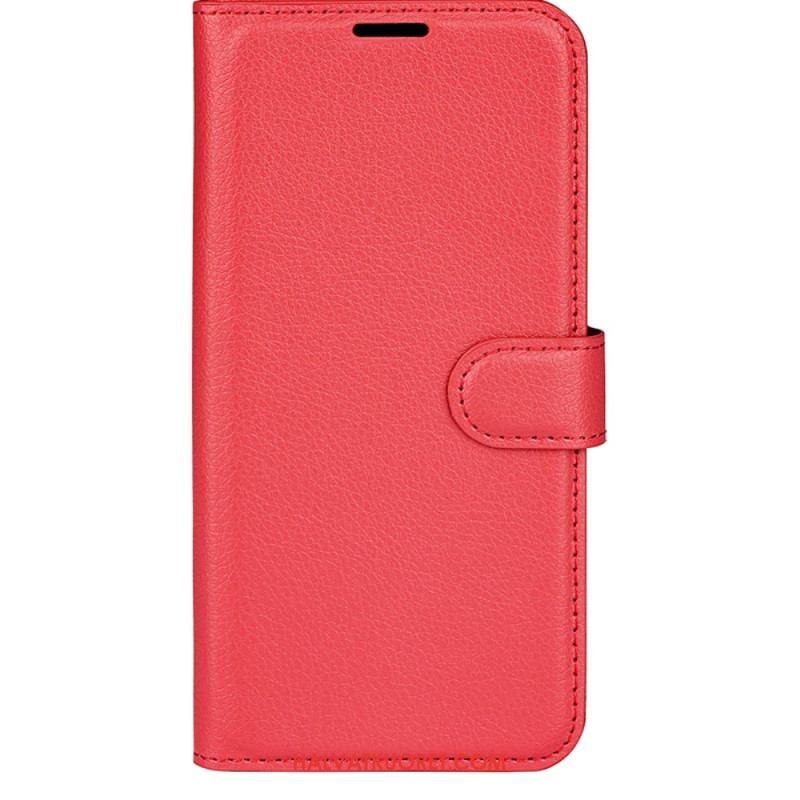 Kotelot iPhone 16 Litchi Faux Leather