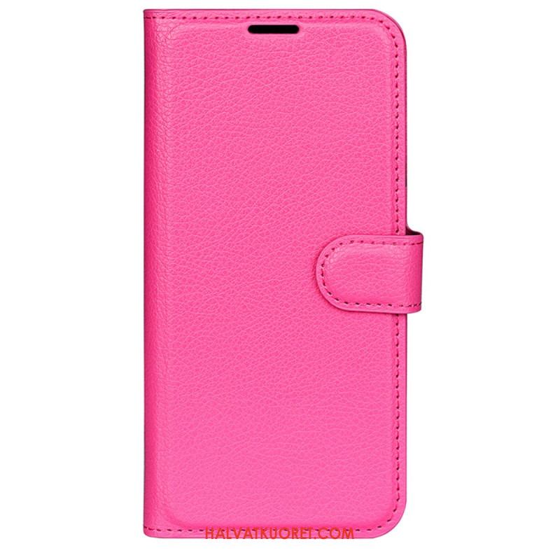 Kotelot iPhone 16 Litchi Faux Leather