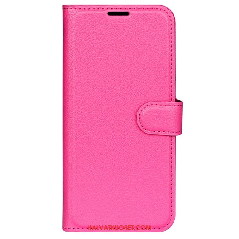 Kuoret Oppo Reno 12f 5g Classic Litchi Faux Leather